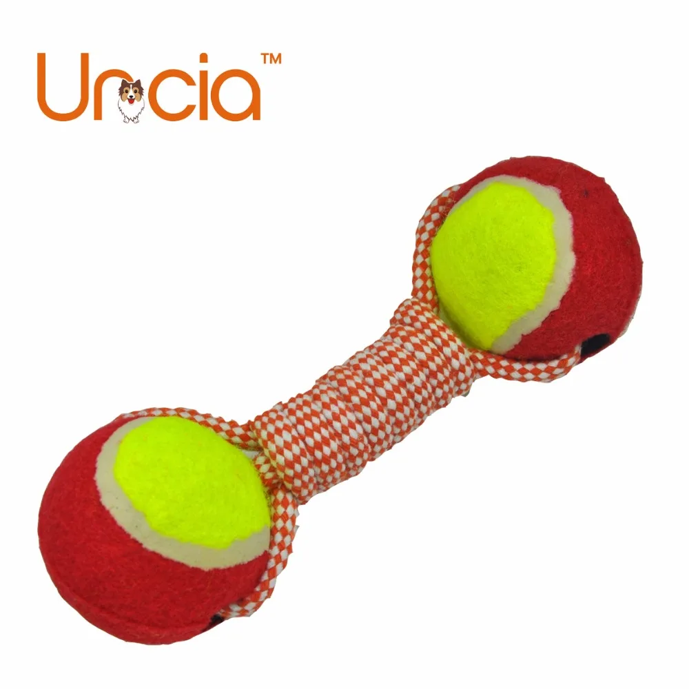 Double ball end Knot pet dog Toys for small and large dogs interactive dog knot toy free
