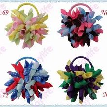 45 шт 3 ''Мода коркер резинка для волос смешанные цвета девушка Резиночки для волос