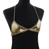 Mesh Sequin Body chain Bra Bikini Chain women Statement Metal bra chain bralette Beach Party Harness body jewelry ► Photo 3/6