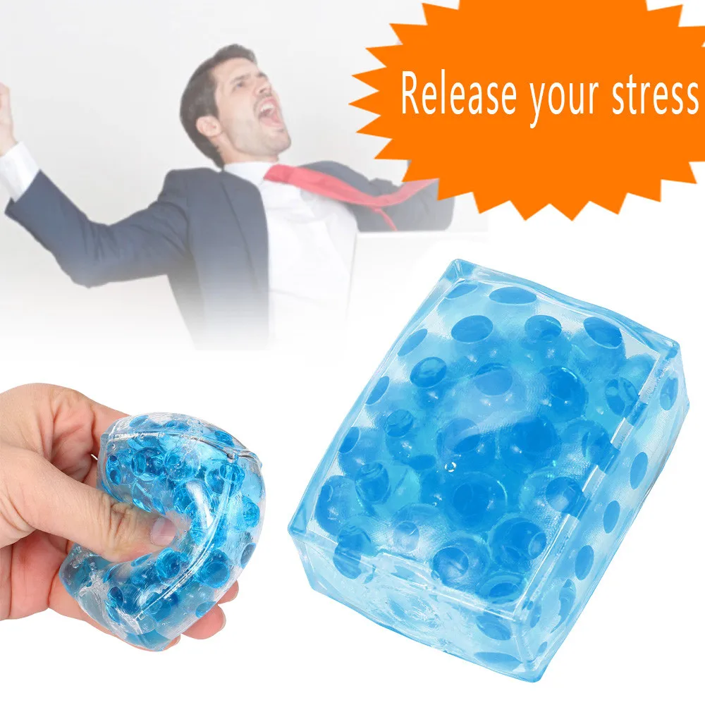 Сожмите Мягкая анти-стресс мяч игрушка податливый стресс мягкие игрушки шар для снятия стресса Забавный подарок Z0328 - Цвет: Синий