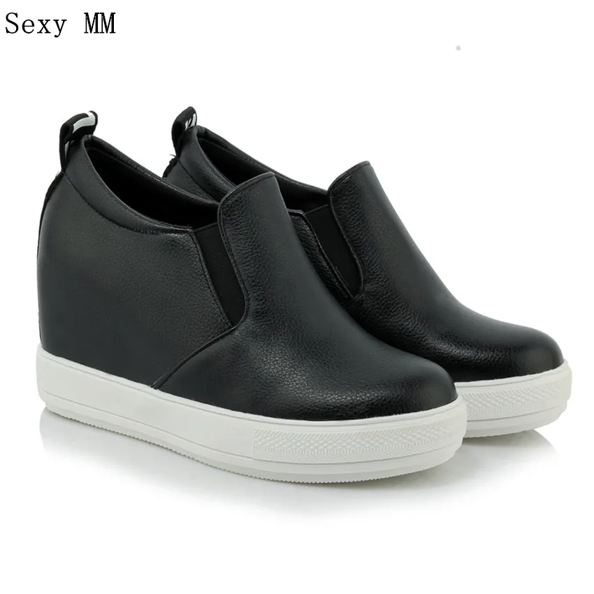 

Slip On Shoes Women Loafers Wedges Height Increasing Flats Platform Wedge Casual Flat Shoes Plus Size 34 - 40 41 42 43