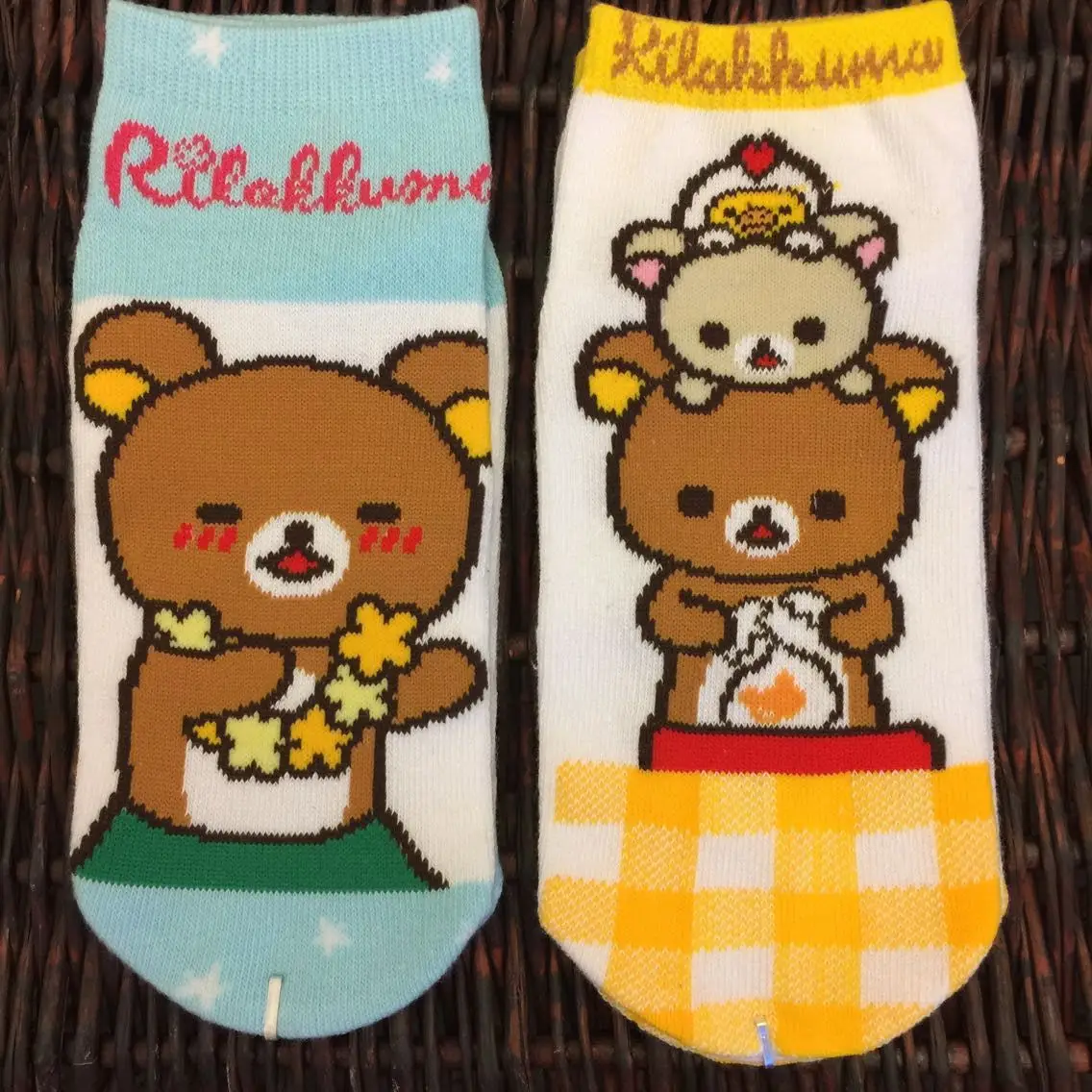 Мультяшные носки с принтом Rilakkuma korilakkuma Kiiroitori милые забавные новинки harajuku сельский ветер повседневные мягкие удобные весна-лето