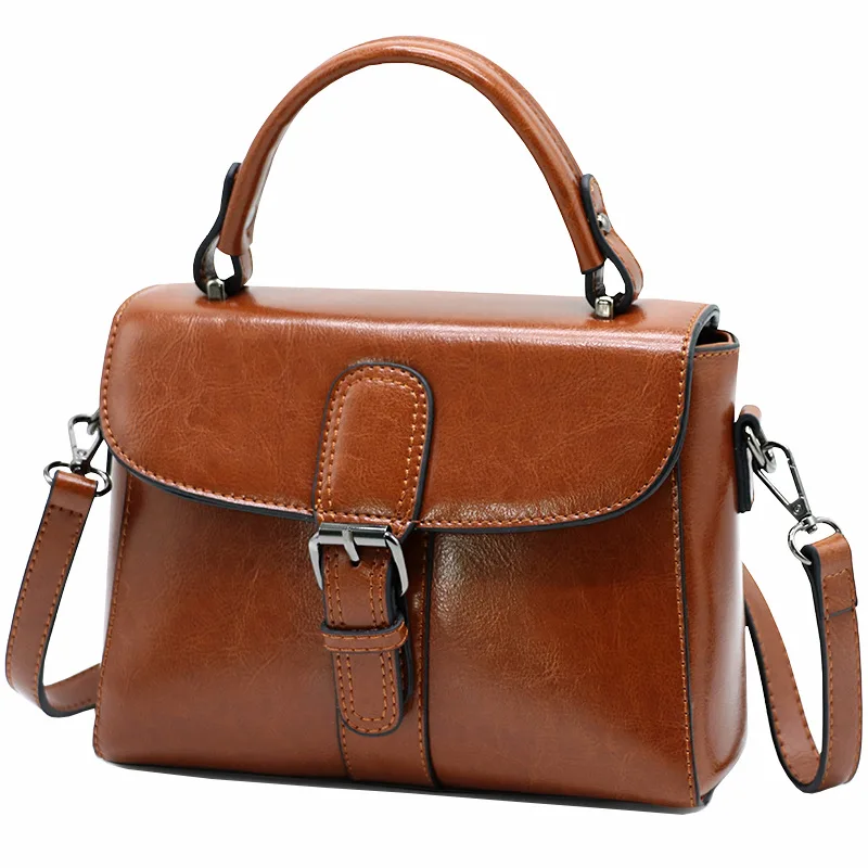 

JIULINBag female 2019 new Korean version of casual mailman bag tide lady shoulder slant cross-pack cowhide bag
