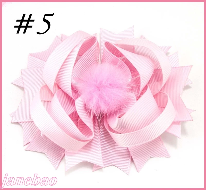 Бесплатная доставка 120 шт. банты для волос из ткани и норки с зажимами