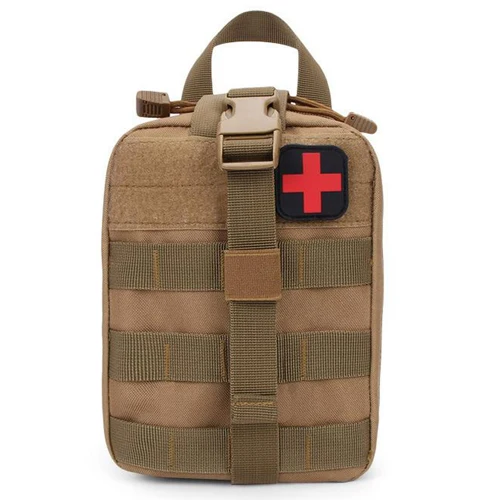 Medical Bag khaki Открытый тактический Медицинский Набор для путешествий, аптечка, многофункциональные карманы, походная сумка, аптечка, набор для выживания DLY006 - Цвет: Medical Bag khaki