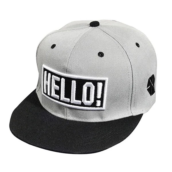 Мода вышивка Snapback Мальчик Хип-хоп шляпа Регулируемый Бейсбол Кепки унисекс Бейсбол Кепки Snapback Кепки s летняя шляпа - Цвет: Серый