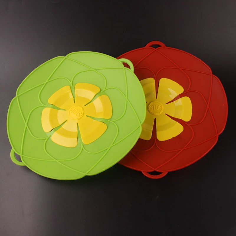 Cooking Pot Lids Utensil Anti overflow silicone pot cover medium green