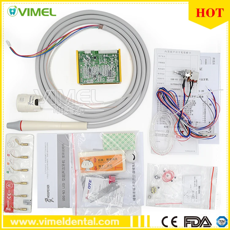 Один набор N3/V3 светодиодный блок управления+ Ручная часть+ наконечник для встроенного типа скалера дятел/DTE стоматологический стул чистка зубов