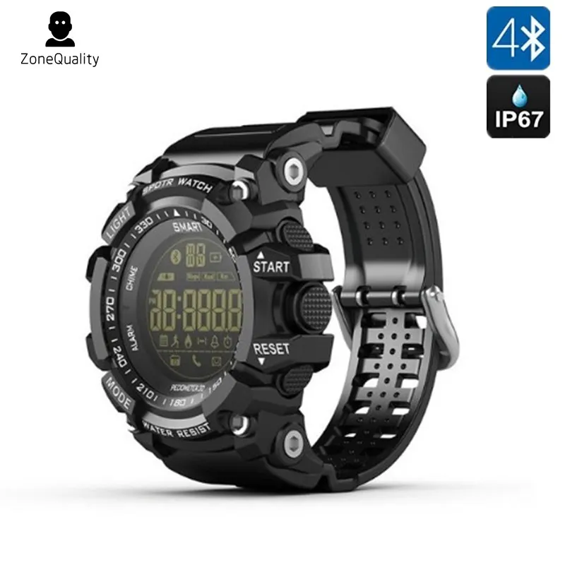 

ZoneQuality EX16 Sport Bluetooth Smart Watch Xwatch IP67 Waterproof Smartwatch Pedometer Stopwatch Alarm Clock LONG TIME STANDB