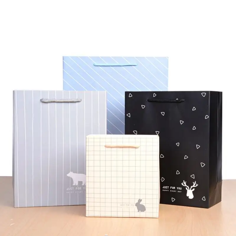 

2pcs Color Striped Fold Paper Handbag Popcorn Candy Snacks Gift Bags Packaging Pocket Wedding Decoration Party Supplies