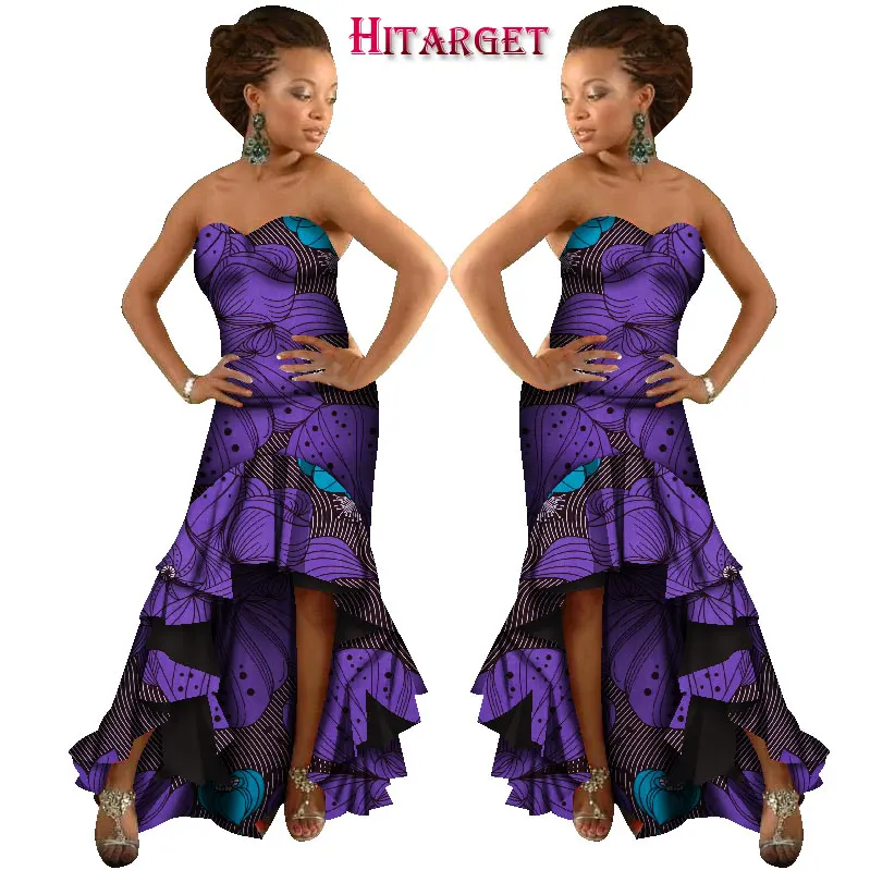 

2017 African Mermaid Multiple Layers Dresses for Women Autumn Vintage Maxi Dashiki Dress african bazin women clothing WY1204