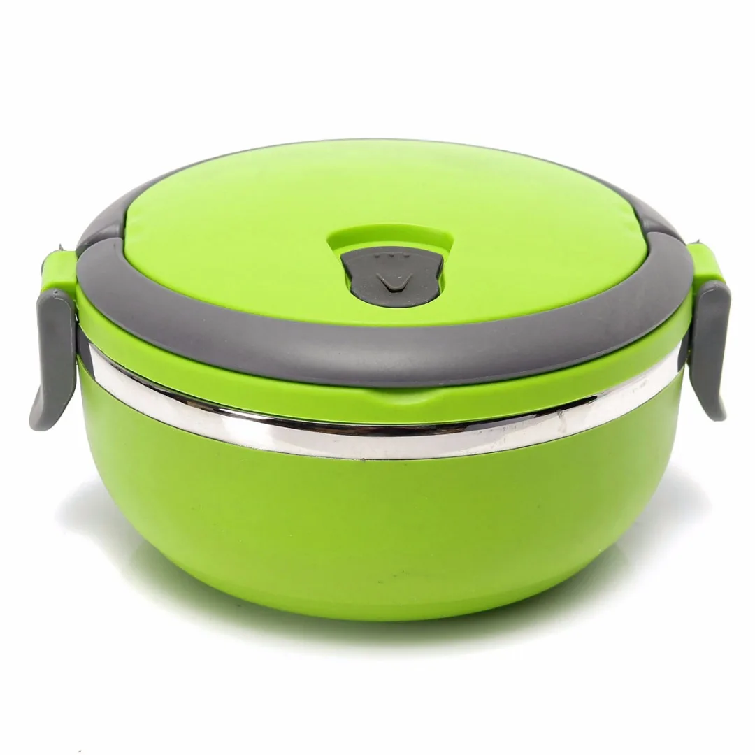 Mayitr Stainless Steel 650ML 1Layer Thermal Insulated Lunch Box Bento Food Container Ecofriendly Picnic Food Box 3 Colors