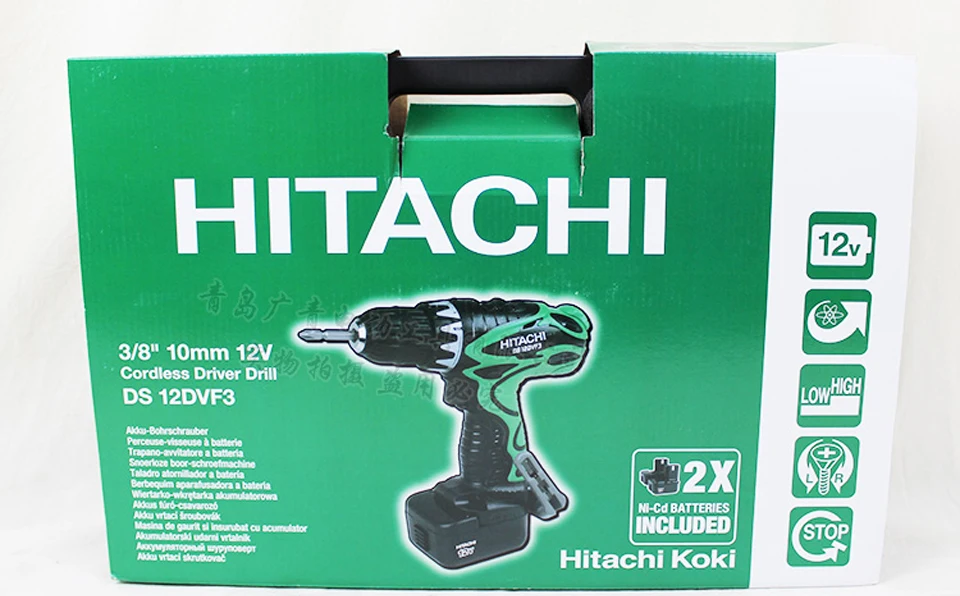 Япония Hitachi DS12DVF3 зарядная дрель многофункциональная электрическая отвертка перезаряжаемая отвертка Двойная Батарея 26N. m - Цвет: Single battery