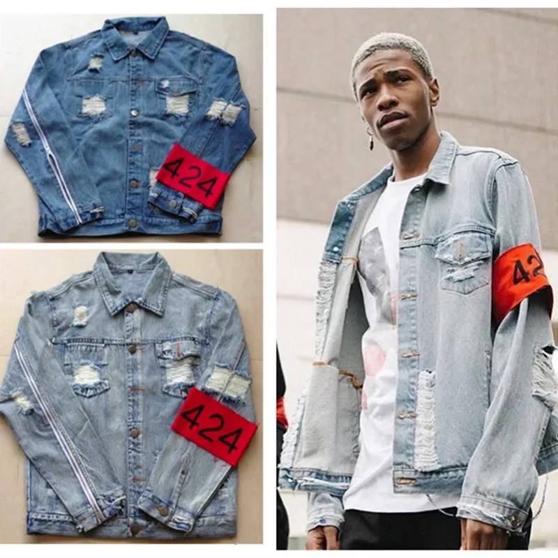 Ripped Denim Jacket Outfit Online, 51 