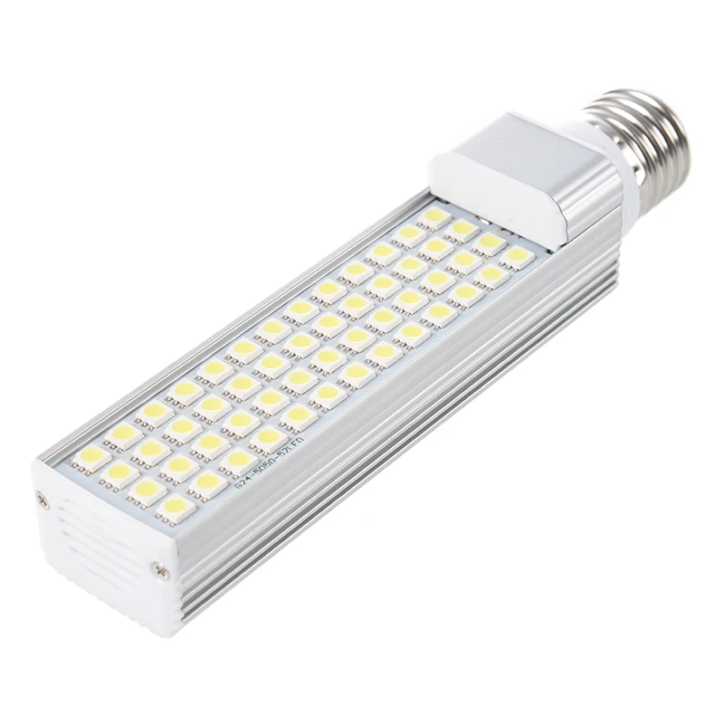 E27 52 5050 SMD светодиодное освещение Лампа патрон светильник 11W AC 85-265V белый