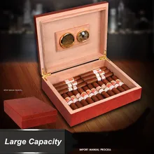 Заводская цена высококачественный деревянный хумидор для сигар с гигрометром и увлажнителем