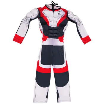 

Avengers Endgame Quantum Realm Cosplay Costume Superhero Captain America Captain Marvel Children kid Muscle version Jumpsuits