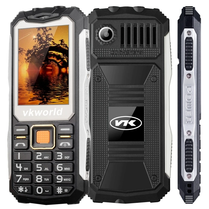 VKworld Stone V3S Cell Phone 2 4 Dual SIM Slot Bluetooth Daily Waterproof 21 Keys Mobile