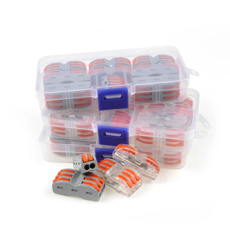 

11PCS/Box DIY YOU Mini Fast Wire Connector Universal Compact Wiring Connector Plug-in Terminal Block Mixed Quick Connect