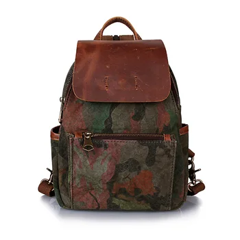 

032518 new hot high quality Camouflage printing canvas vintage backpack