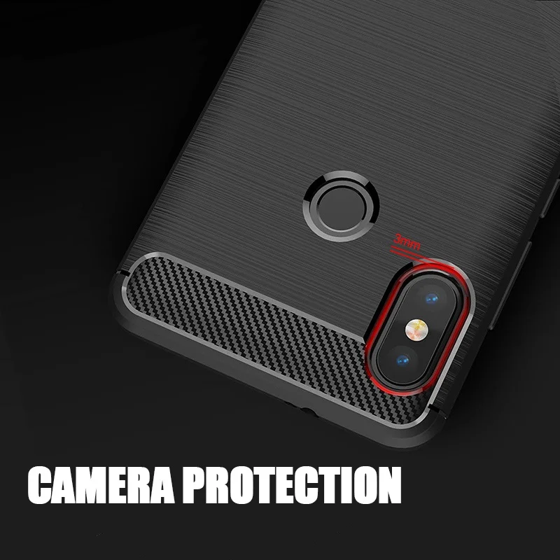 Tomkas Soft TPU Case For Xiaomi Mi 6X Case Silicone Luxury Full Cover Xiaomi Mi Max 2 Redmi 5A 5 Plus Case Brushed Carbon Fiber  (4)