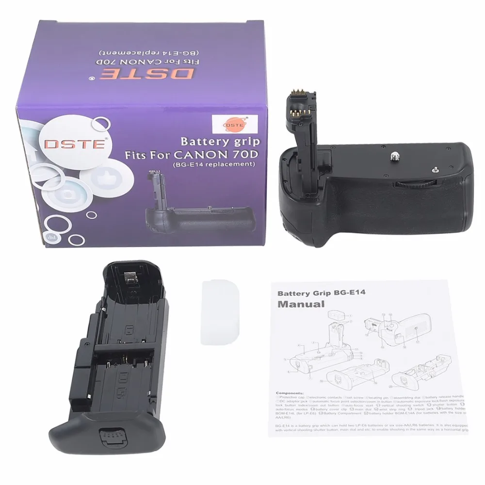 

DSTE BG-E14 Battery Grip for CANON 70D 80D DSLR Camera