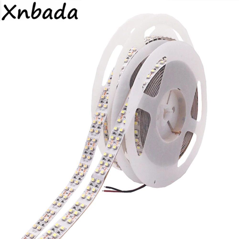 Double Row 2835 LED Strip 240LEDs/m High Brightness Flexible Light Warm White / 5m/lot DC12V | Освещение