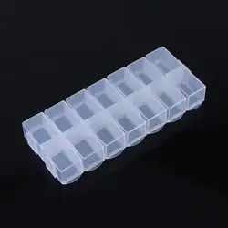 14 слотов Регулируемый Пластик ящик для хранения ювелирных изделий серьги Дело Контейнер шкатулка прозрачный Коробки для инструментов Craft