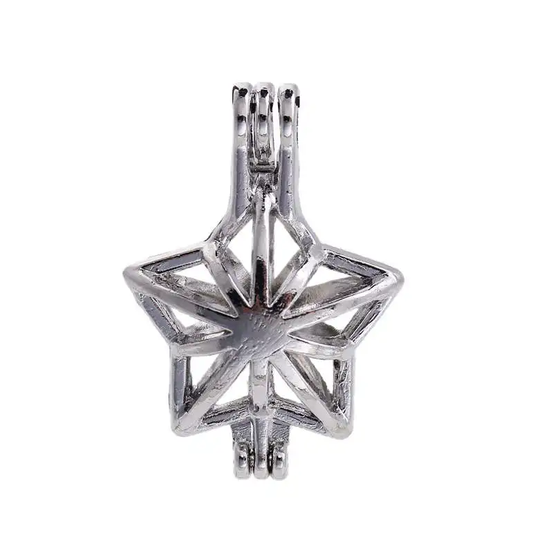Zinc Alloy Christmas Drop Ornaments Imitation Pearl Pendants Star