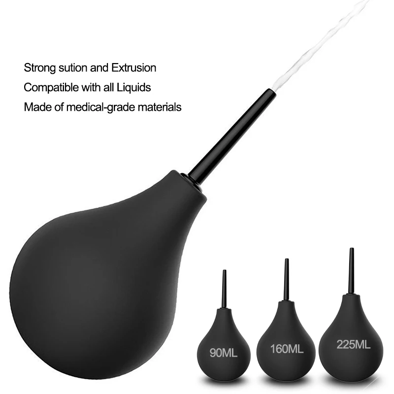 3 Type Capacity Enema Cleaning Container Vagina Anal Cleaner Douche Bulb Medical Silicone sex toys for Women Men |