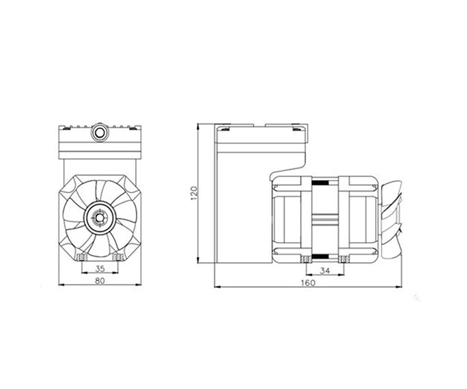 YIMAKER AC 220V 80W безмасляный мембранный вакуумный насос Электрический мини-33L/мин вакуумный поток