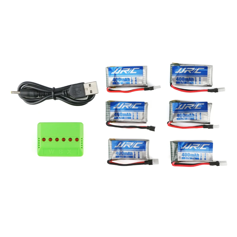 

6 pcs Original JJRC H31 3.7V 400mAh 30C LiPo Battery With x6 Charger For H31 RC Quadcopter Spare Parts
