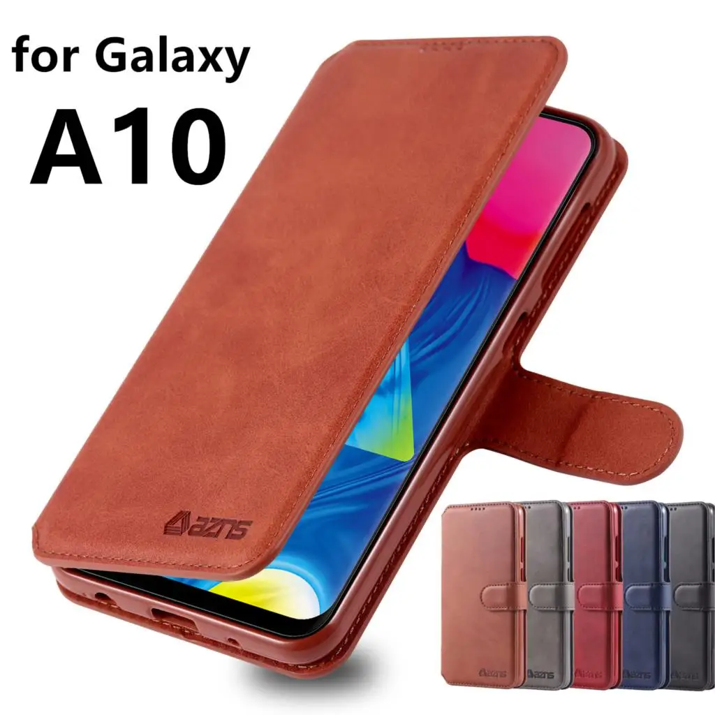 AZNS чехол для samsung Galaxy A10 ультратонкий из искусственной кожи чехол держатель для карт кошелек чехол для samsung SM-A105F/DS