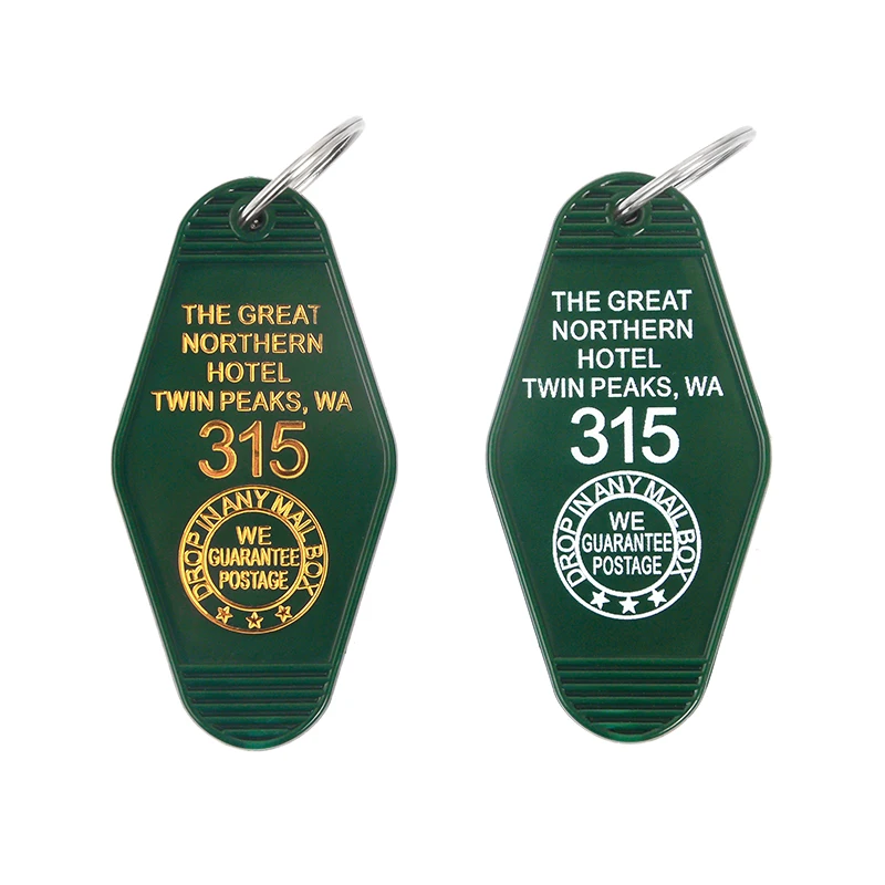 LLavero de Twin Peaks, llavero con anilla para llaves, joyería del Gran Hotel del Norte, regalos para fanáticos de Twin Peaks