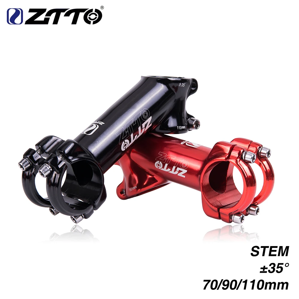

ZTTO 70 90 110mm 35 degree High-Strength Lightweight 31.8mm polished Stem for XC AM MTB Mountain Road Bike glossy Bicycle part