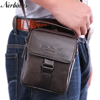 

Genuine leather Men Messenger Bag Male Casual Shoulder Crossbody Bag Hip Belt Fanny Waist Bags Phone Pocket Cigarette Case Pouch