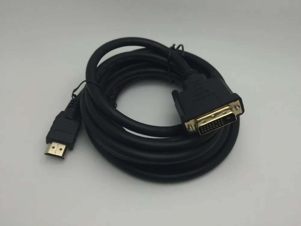 Высокое качество 1,5/3/5/10 м HDMI/DVI DVI-D DVI 24+ 1 pin адаптер позолоченный кабель «Папа-папа» для 1080P HD HDTV HD PC PS3 xbox DVD