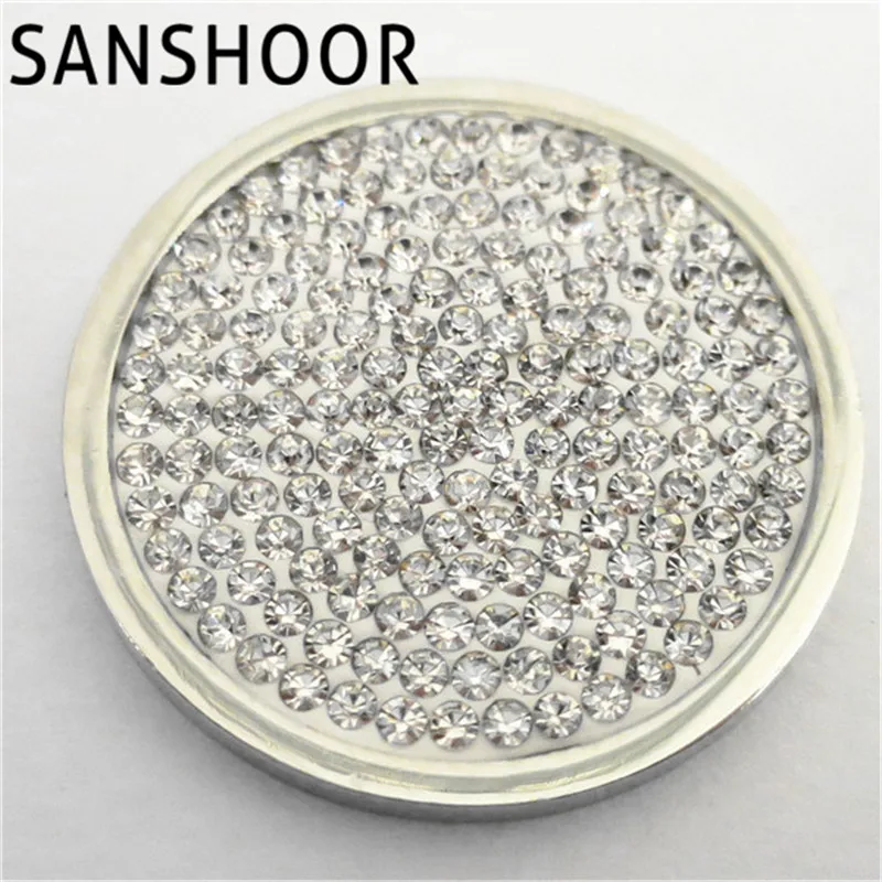 

Top Selling Clear Crystal 33mm Large Coin for My Coin Holder 10pcs/lot FO-140