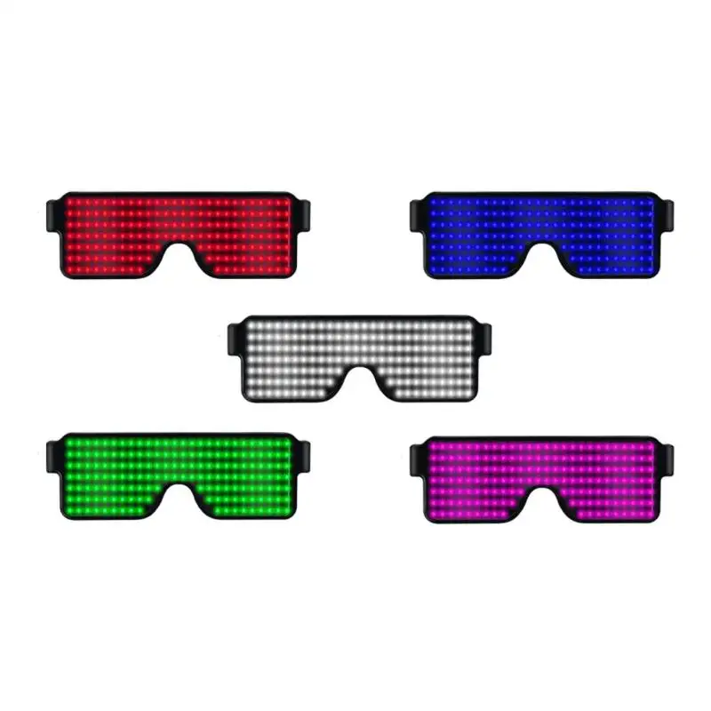 

New 8 Modes Quick Flash LED Party Glasses USB charge Luminous Glasses Christmas Party Supplies Concert light Toys Dropshipping