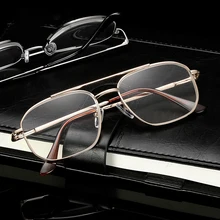 Модные мужские очки для чтения с металлической оправой, двойные очки для дальнозоркости, винтажные мужские очки для дальнозоркости, диоптрий+ от 1,0 до+ 4,0