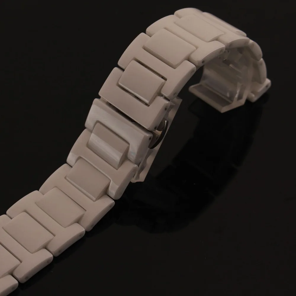 High Quality Ceramic watchband bracelet white watch band 14mm 16mm 18mm 20mm wristwatches band new Ceramic