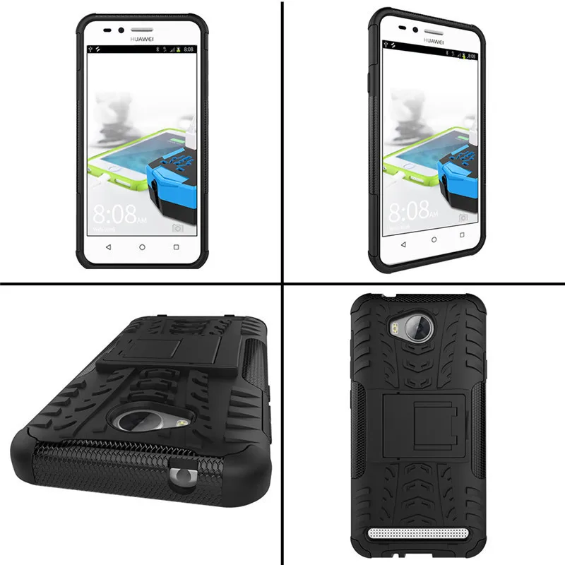 silicone case for huawei phone Dành Cho Huawei Y3 II Ốp Lưng Điện Thoại 2in1 2 Lớp Chân Đế Dày Chống Sốc Lai Ốp Lưng Silicon huawei phone cover