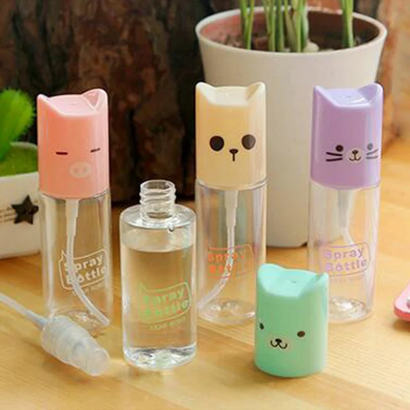 1Pcs Color Random Cute Kitty Style Perfume Spray Plastic Bottle 35ml Cosmetic Tools Small
