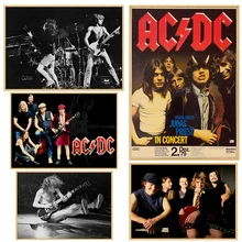 ВИНТАЖНЫЙ ПЛАКАТ ACDC крафт ретро старый рок-н-ролл Старый плакат евро и американская музыкальная команда звезда Ретро плакат