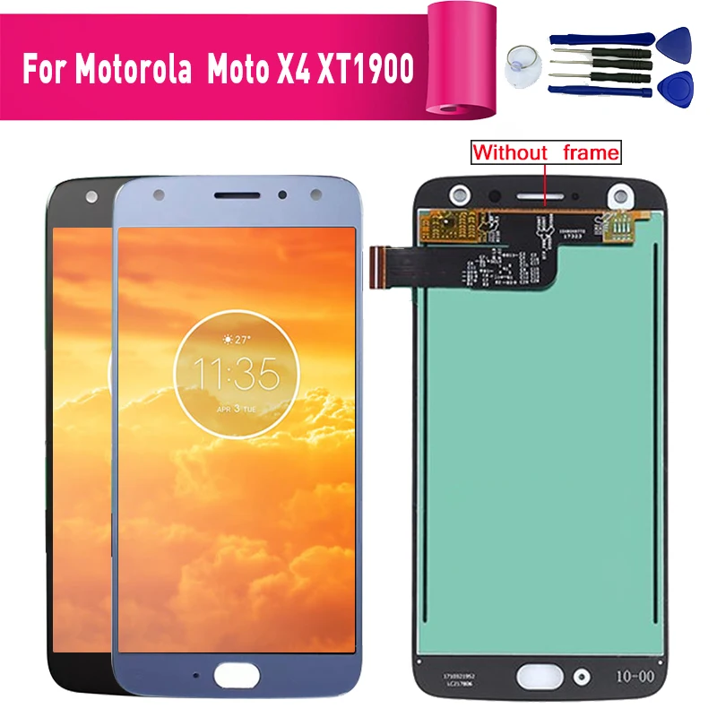 Для Motorola MOTO X4 ЖК-дисплей сенсорный экран с дигитайзером сборка Замена ЖК для Moto 100%