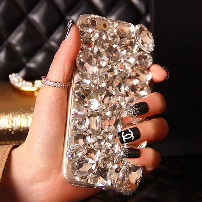Handmade Luxury Crystal Jewelled Bling Rhinestone Phone Case Back Cover