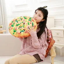 1pcs Creative Simulational Bread Steak Pizza Shape Pillow Plush Toy Funny Food Stuffed Pillow Cushion Kids Birthday Gift