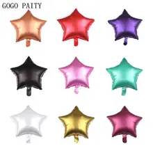 GOGO PAITY, новинка, 18 дюймов, металлический, пятиконечная звезда, алюминиевый шар, праздничные, вечерние, свадебные, декоративные шары