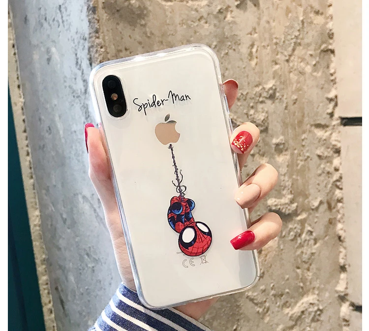 Милый человек-паук Marvel телефон для iphone 11 Pro Max 6 7 8 6s Plus чехол для iphone X XS XR xs max 5 5S se чехол прозрачный