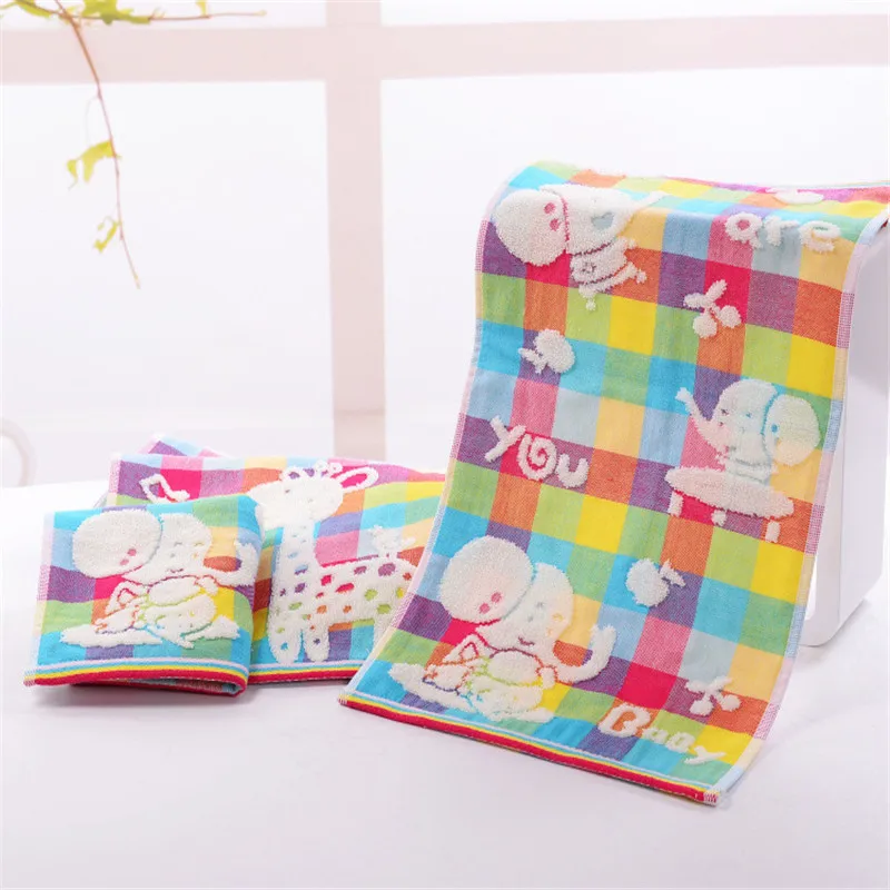26*50cm Cute Baby Towel Microfiber Pattern Cotton Cartoon Towels Absorbent Washcloth Face Kids Drying